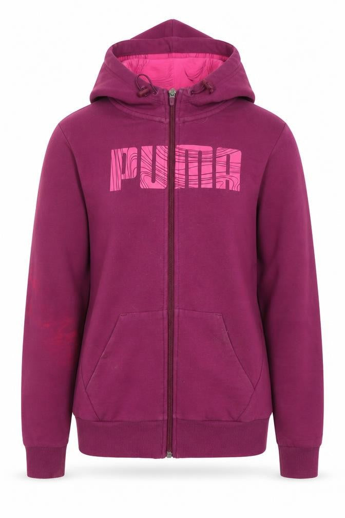 Womens UK 8 Regular PUMA Purple Full Zip Hoodie