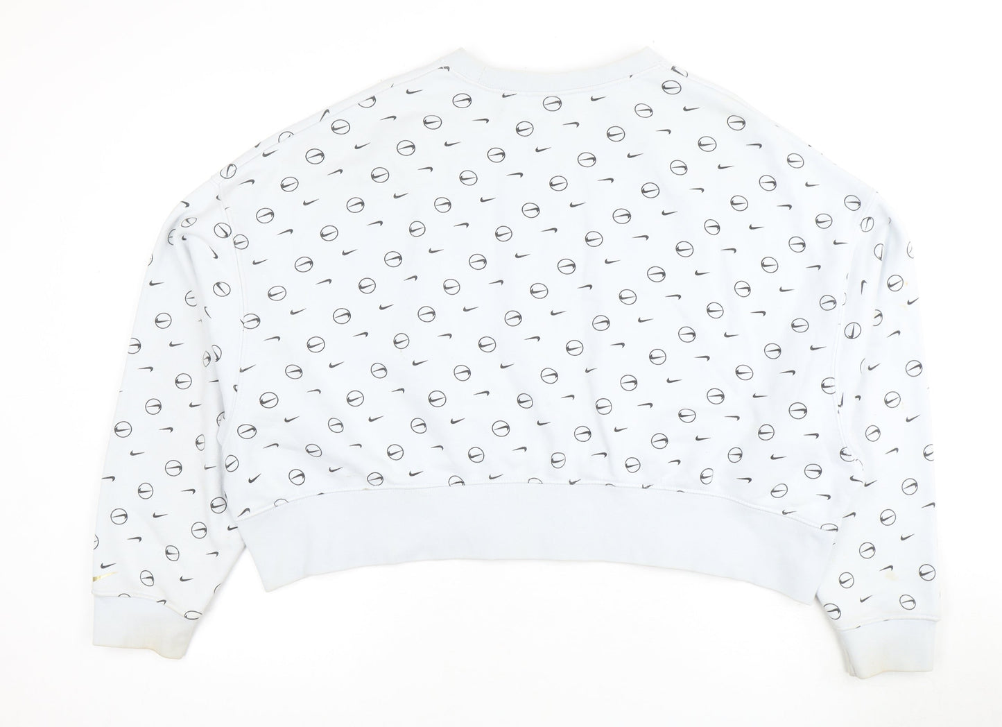 Nike Unisex White Medium Pullover Sweatshirt, Graphic Logo