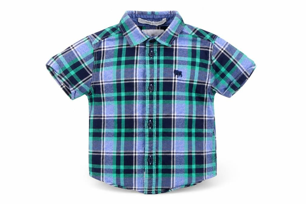Junior J Boys Multicoloured Plaid Button-Up Shirt 12-18 Months