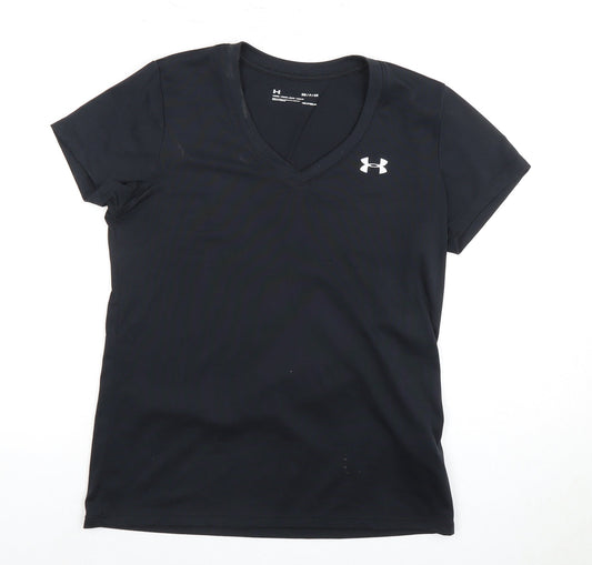 Under Armour Women's Black V-Neck T-Shirt - Size S