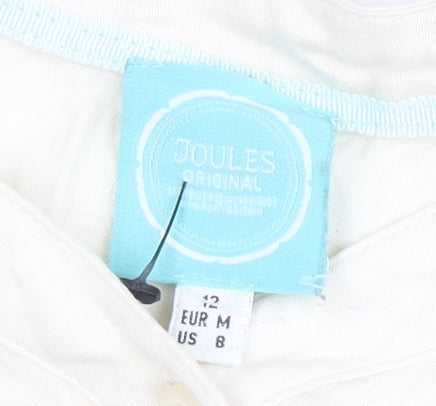 Joules Women's Ivory Blouse, Size 12, 3/4 Sleeve