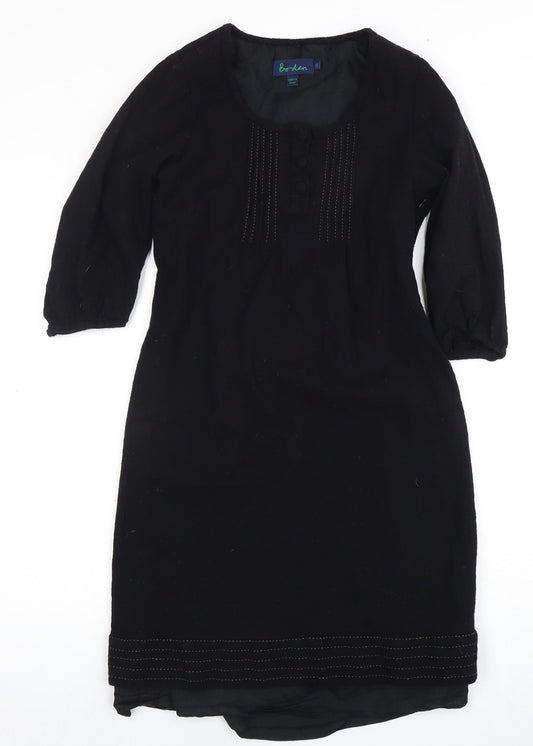 Boden Women's Black Wool Sheath Dress Size 12