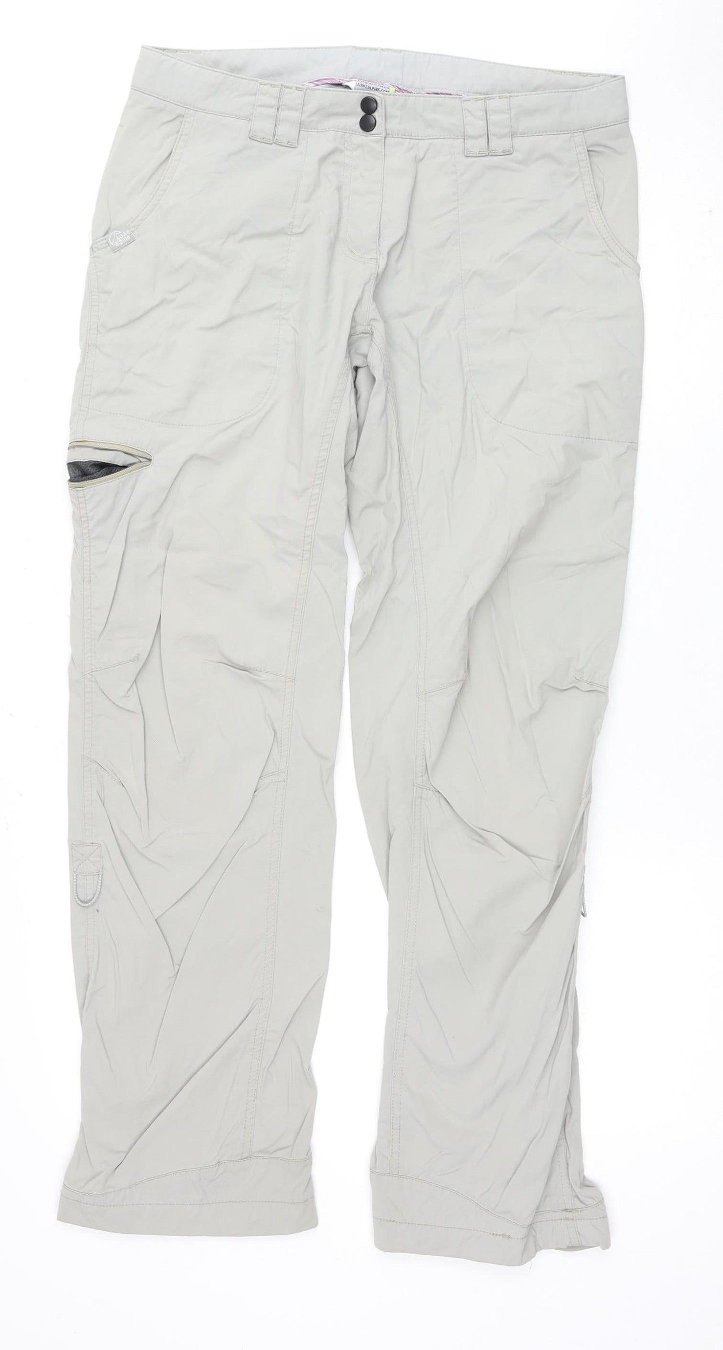 LOWE ALPINE Women's Grey Cargo Trousers Size 12