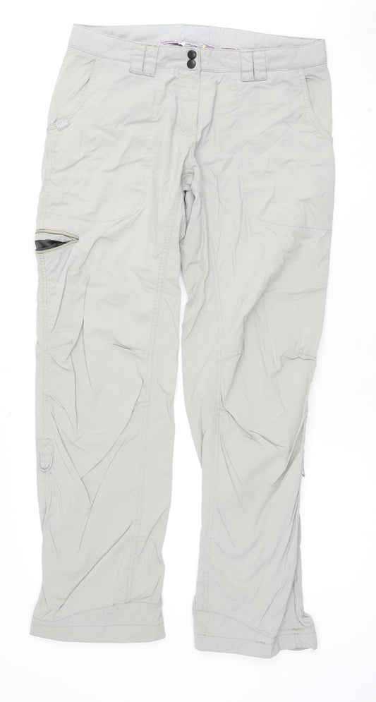 LOWE ALPINE Women's Grey Cargo Trousers Size 12