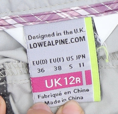 LOWE ALPINE Women's Grey Cargo Trousers Size 12