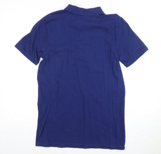 Jack & Jones Men's Blue M Polo Shirt Cotton Elastane