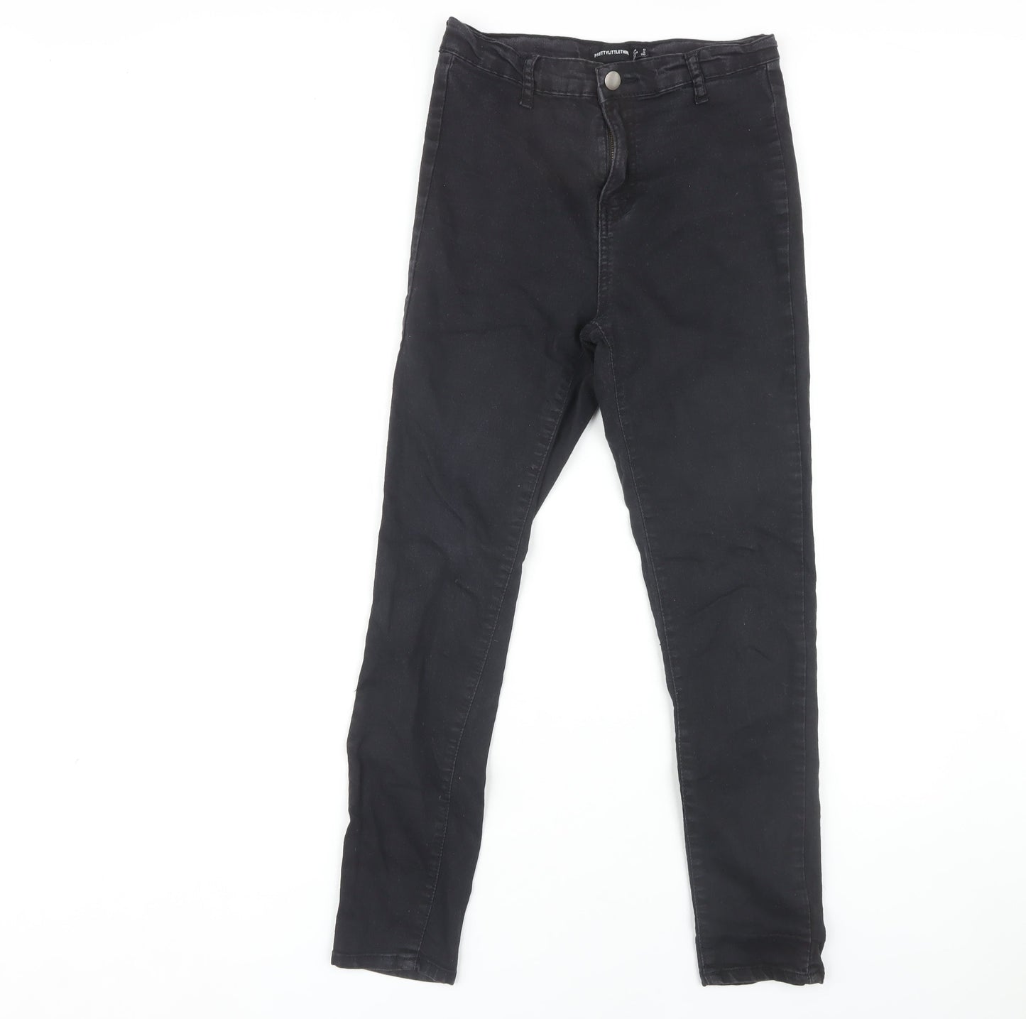 PrettyLittleThing Women's Black Skinny Jeans Size 8
