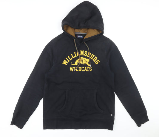 Jack & Jones Men's Black Logo Hoodie L