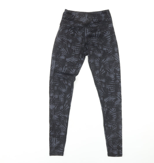USA Pro Women's Black Geometric Gym Leggings Size 8
