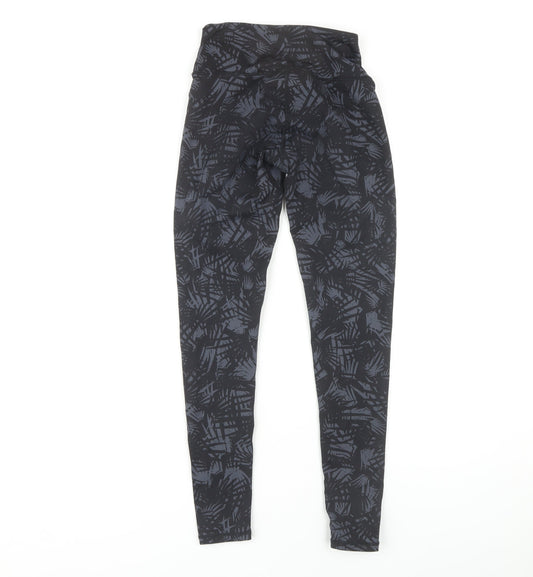 USA Pro Women's Black Geometric Gym Leggings Size 8