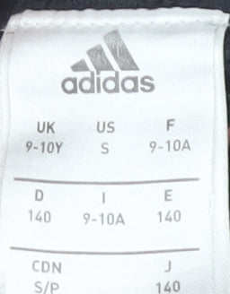 Adidas Boys Black Jogger Trousers 9-10 Years