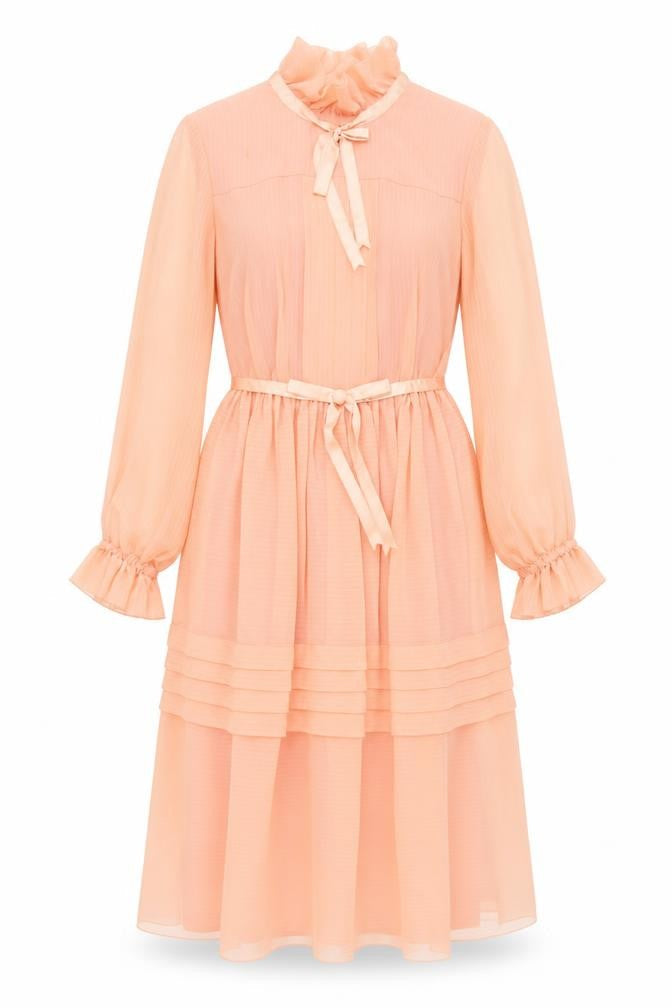 Marian Russell Pink Long Sleeve Dress Size 12 Women