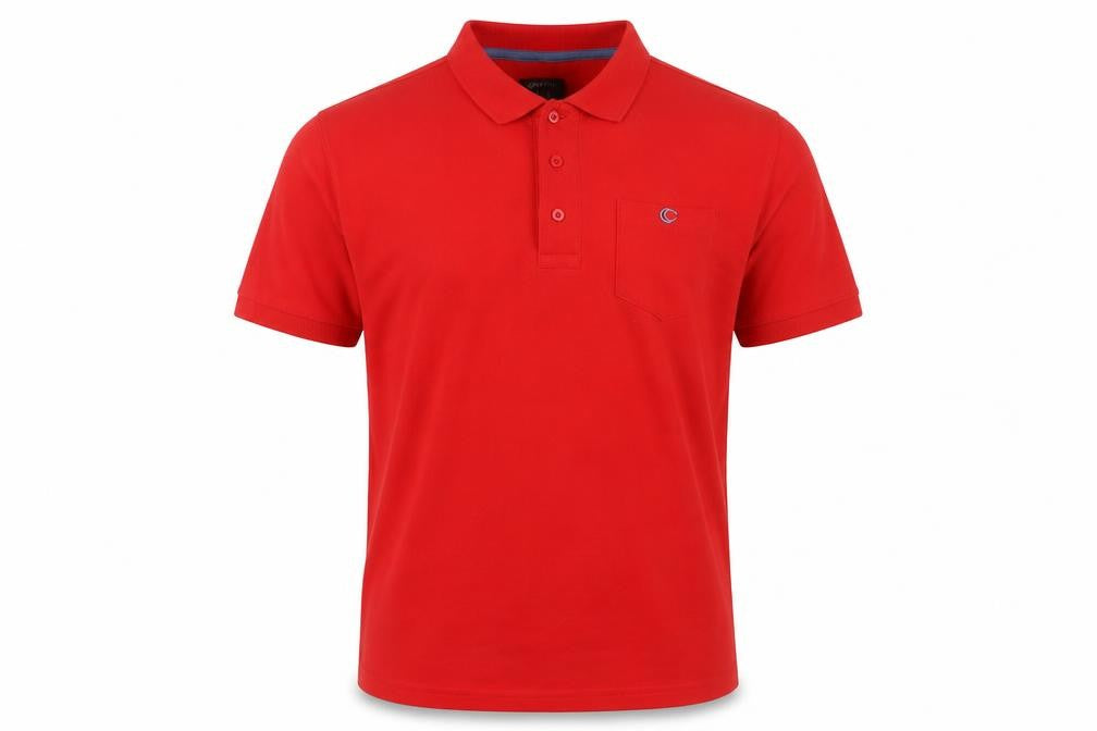 Carabou Men's Red Polo Shirt, Medium, Casual Attire