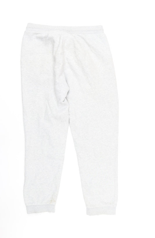 Adidas Men's Grey Joggers M Cotton Polyester Blend