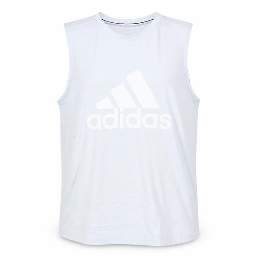 Front view of Adidas Women's White Sleeveless Top, size M