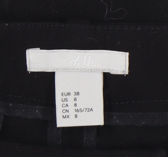 H&M Women's Black Straight Trousers Size 10