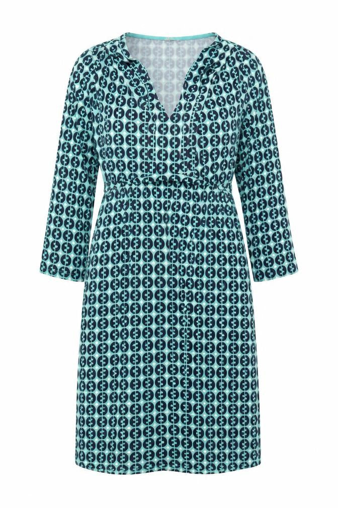 Boden Women's Multicoloured Geometric Long Sleeve Dress