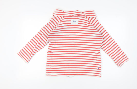 Joule Women's XS Red Striped Boat Neck Sweatshirt