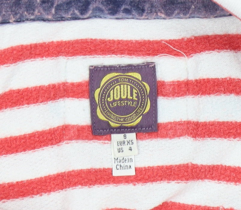Joule Women's XS Red Striped Boat Neck Sweatshirt