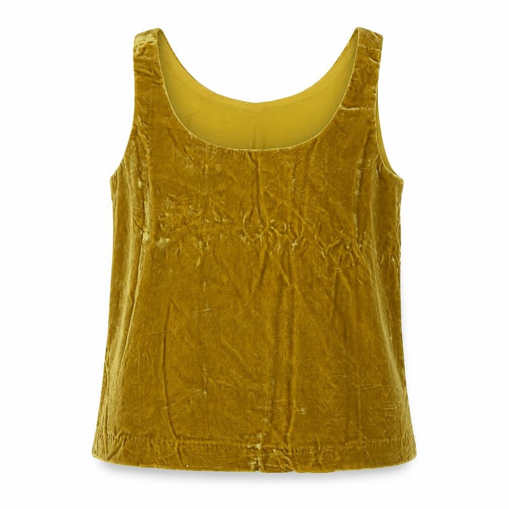 Womens UK Size 4 J.CREW Gold Viscose Tank