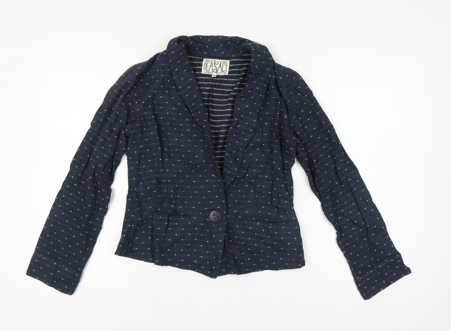 Seasalt Women's Blue Spotted Blazer, Size 10