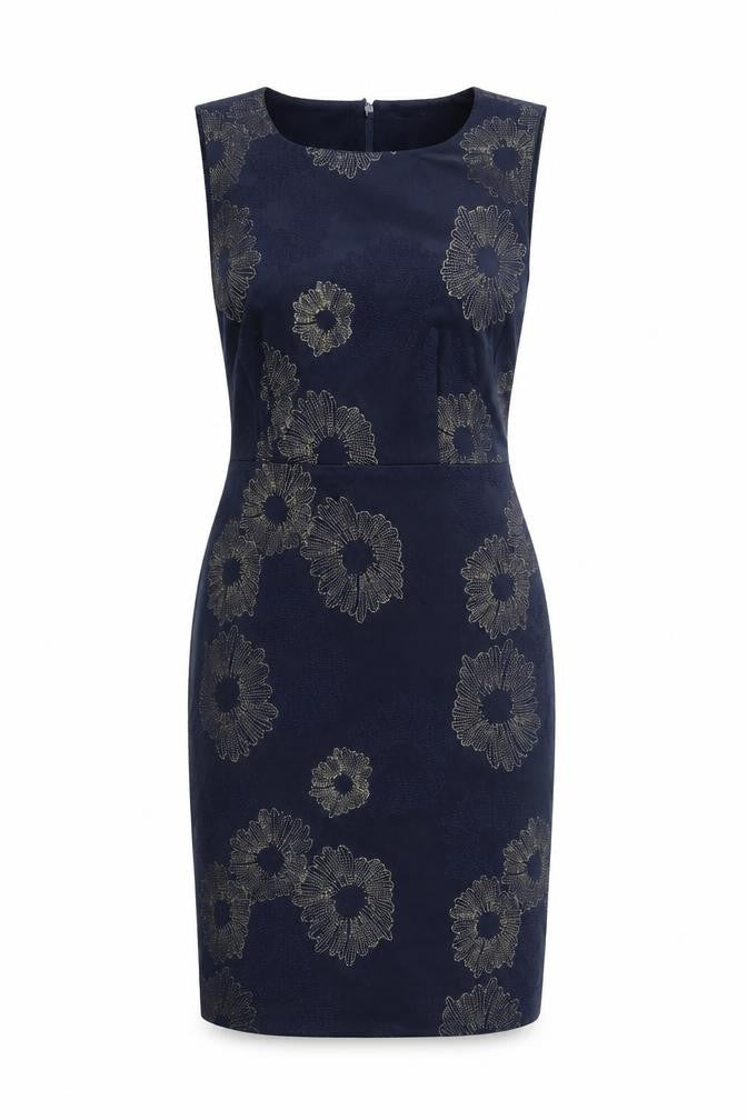 White Stuff Women's Blue Floral Dress, Size 8
