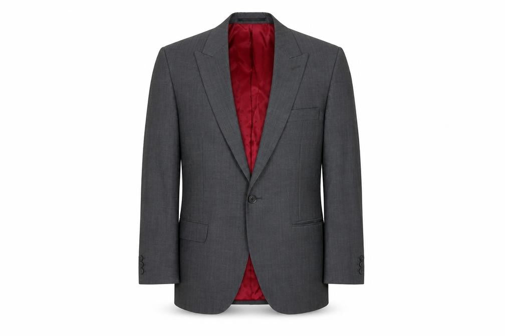 Mens 38 Chest Regular Jeff Banks Grey Two-Button Blazer