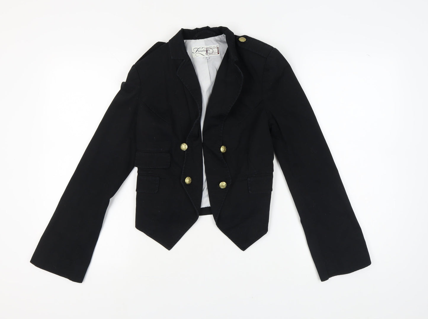 Firetrap Women's Black Blazer, Size S, Lined Slim Fit