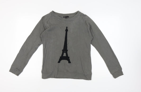 Moss Copenhagen Women's Grey Cotton Pullover Sweatshirt S