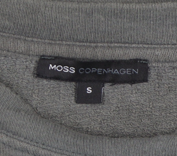 Moss Copenhagen Women's Grey Cotton Pullover Sweatshirt S