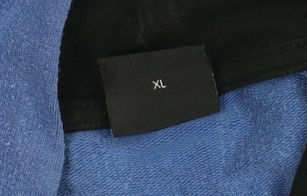 Hugo Boss Men's XL Blue Pullover Hoodie, Logo Accents