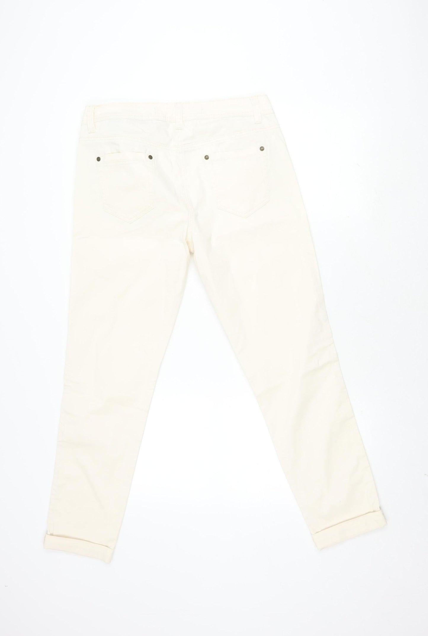 Next Women's Ivory Skinny Trousers Size 14