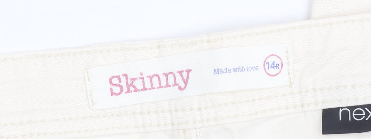 Next Women's Ivory Skinny Trousers Size 14