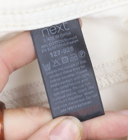 Next Women's Ivory Skinny Trousers Size 14