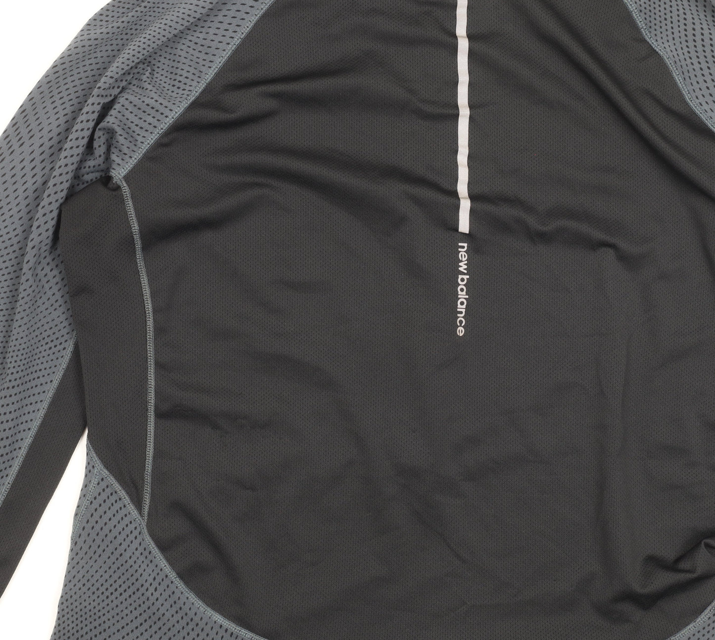 New Balance Men's Black Running Top L Reflective