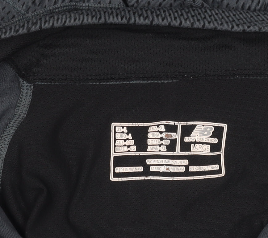 New Balance Men's Black Running Top L Reflective