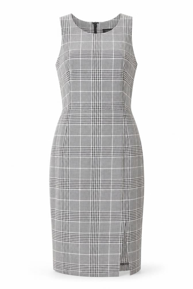 Banana Republic Women's Black Check Sleeveless Dress – Size 8