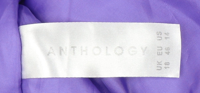 Anthology Women's Purple Toggle Coat Size 18