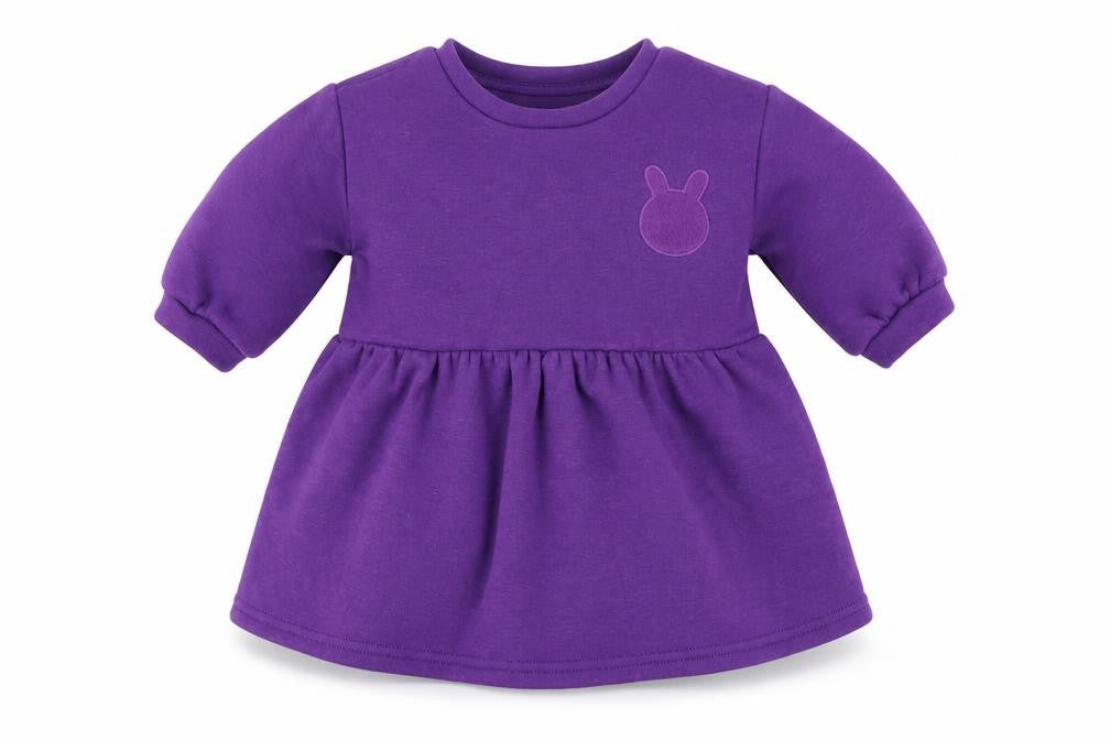 Front view of Next Purple unisex fit & flare dress, 3-6 months, casual wear