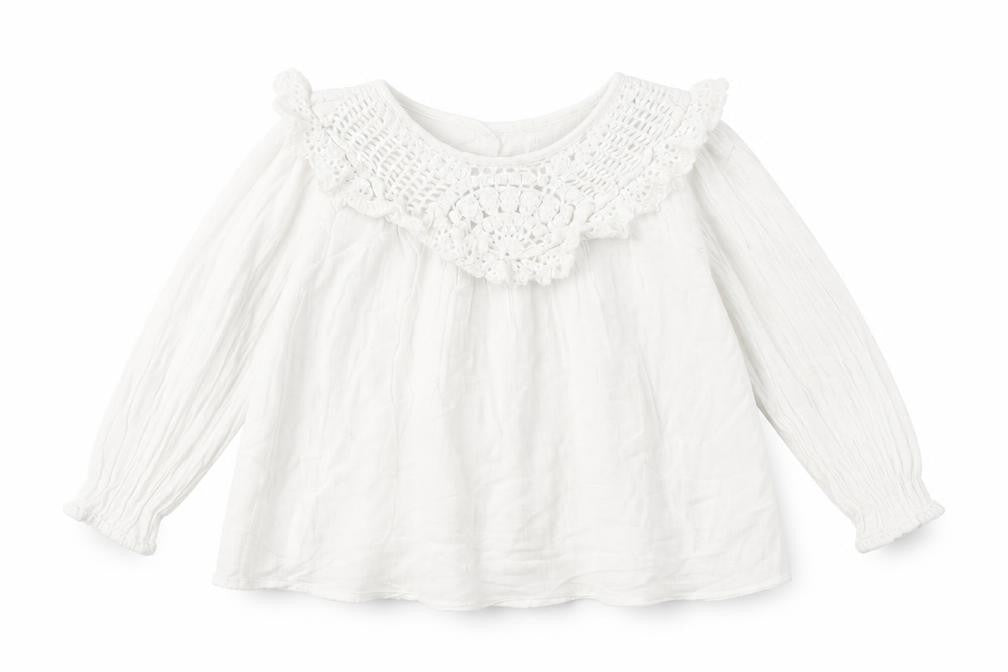 Zara Girls Ivory Crochet Blouse 3-4 Years