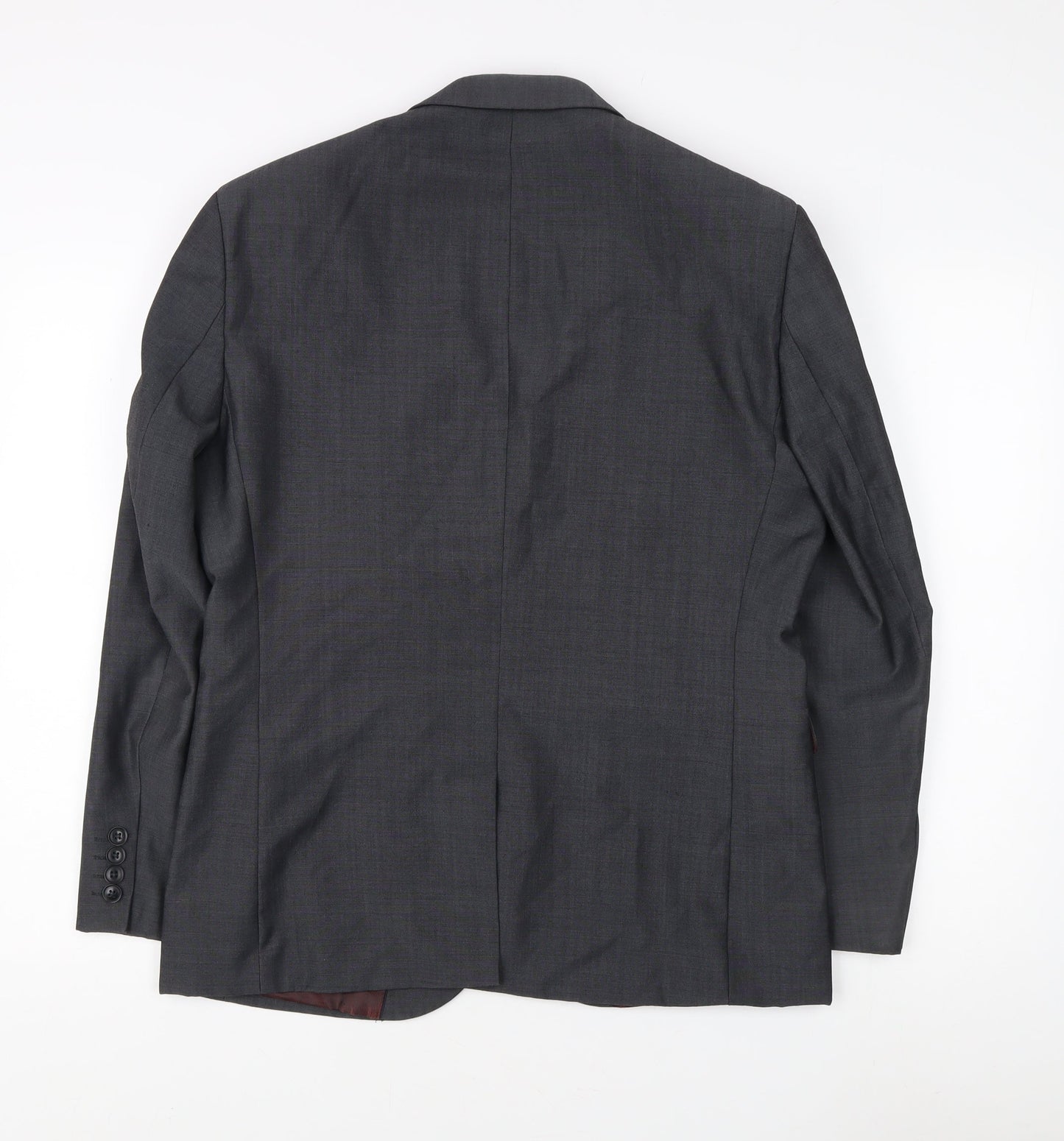 Next Men's Grey Blazer 38S Wool Blend