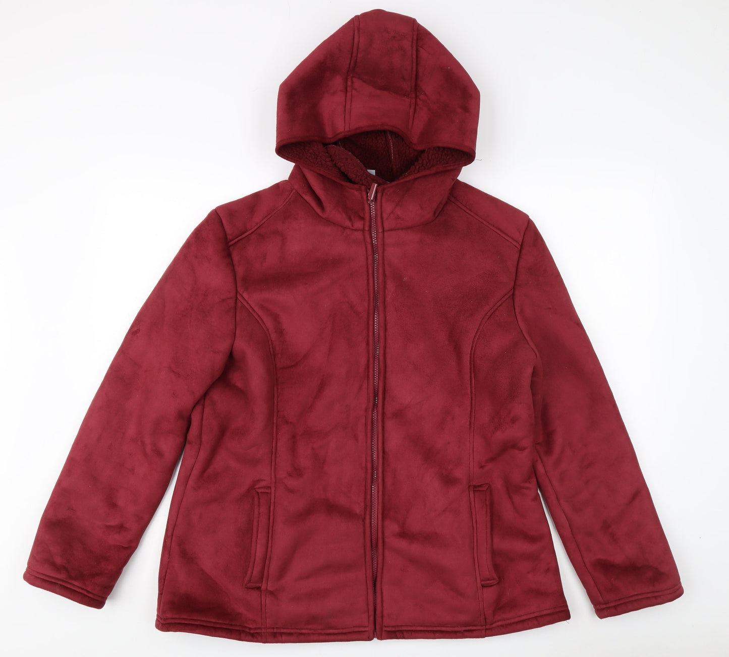 Mia Moda Women's Red XL Hooded Jacket