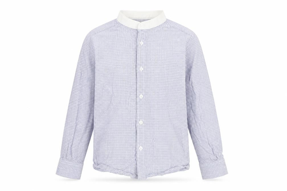 Monsoon Boys White Check Button-Up Shirt 9 Years