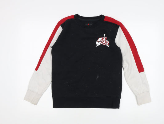 Jordan Boys Black M Pullover Sweatshirt with Logo