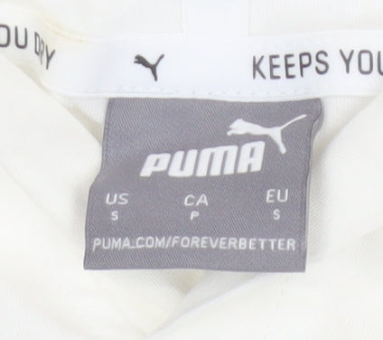 Puma White Unisex Hoodie S Pullover Graphic