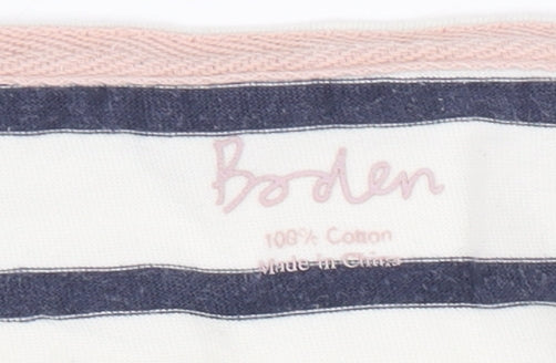 Boden Women's White Striped Shift Dress Size 8