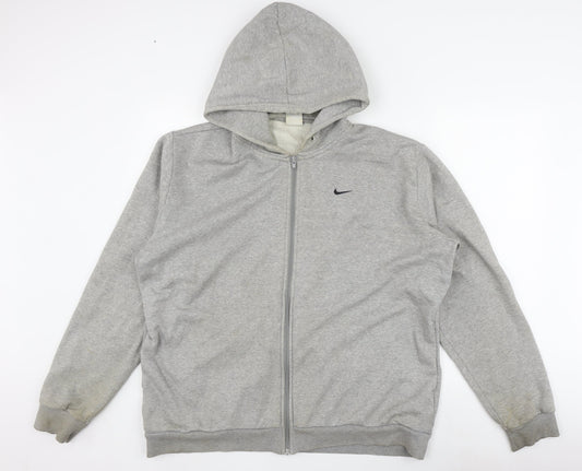 Nike Men's Grey XL Full Zip Hoodie