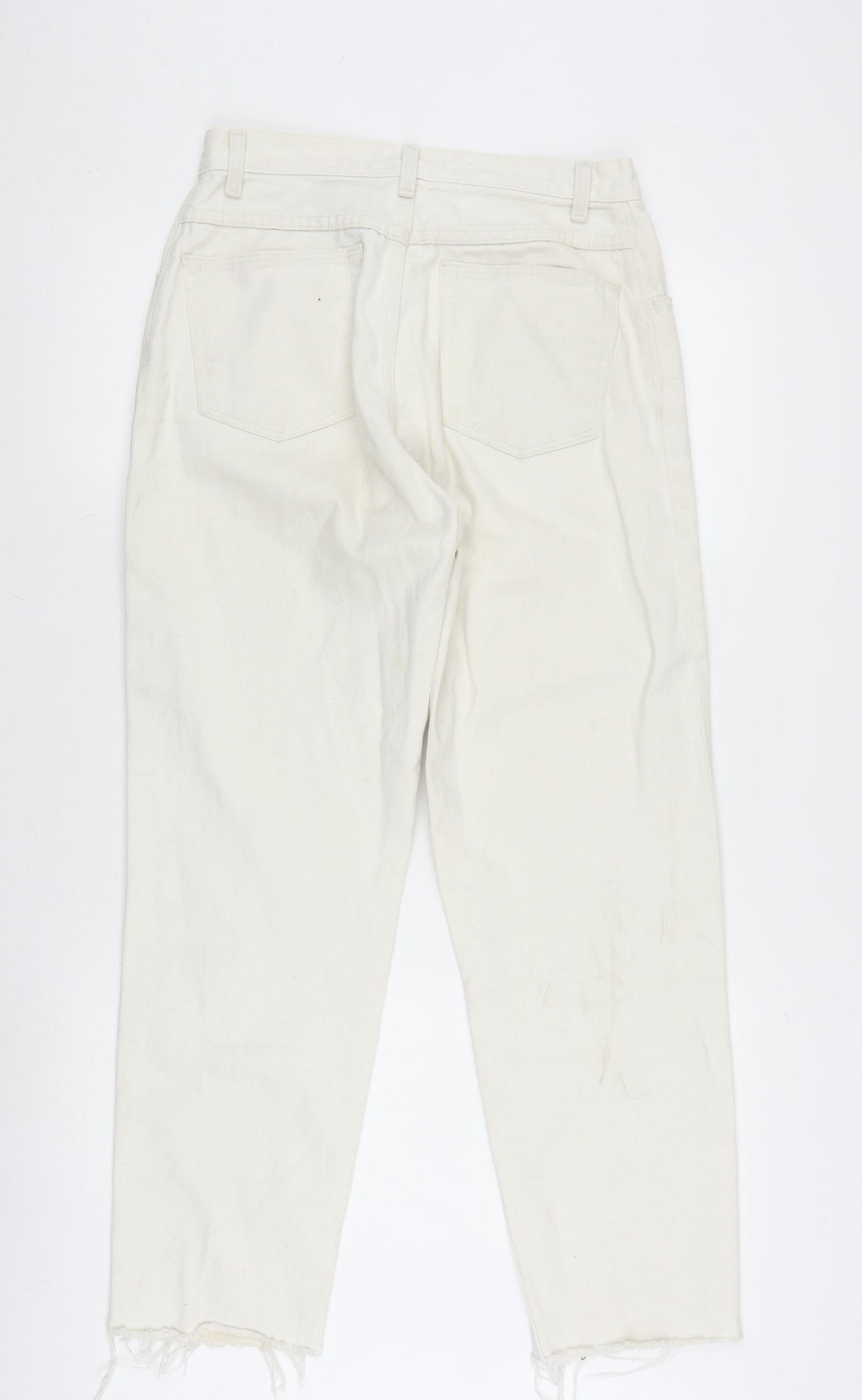 Wrangler Women's White Jeans Size 10 Frayed Accent