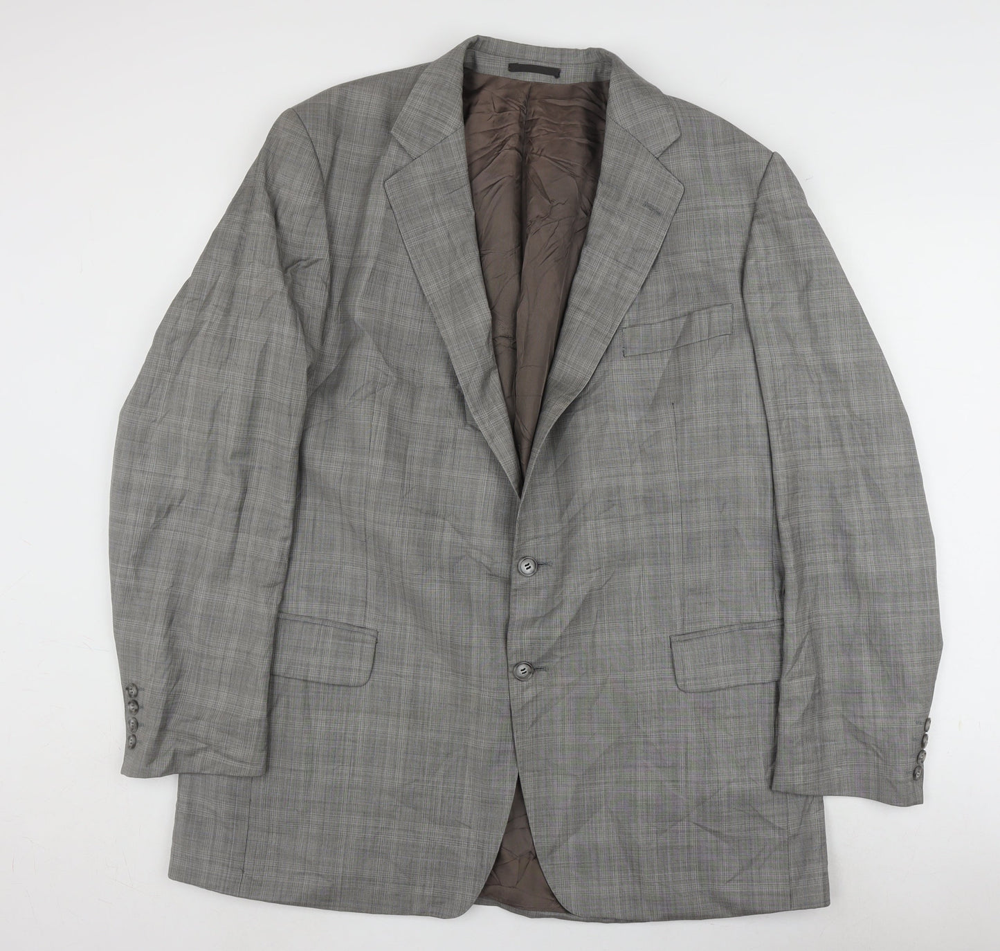 Magee Grey Wool Men's Blazer, Size 46L