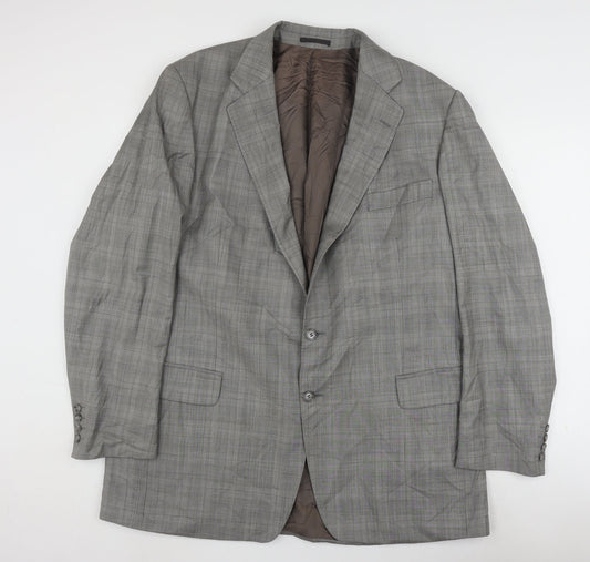 Magee Grey Wool Men's Blazer, Size 46L